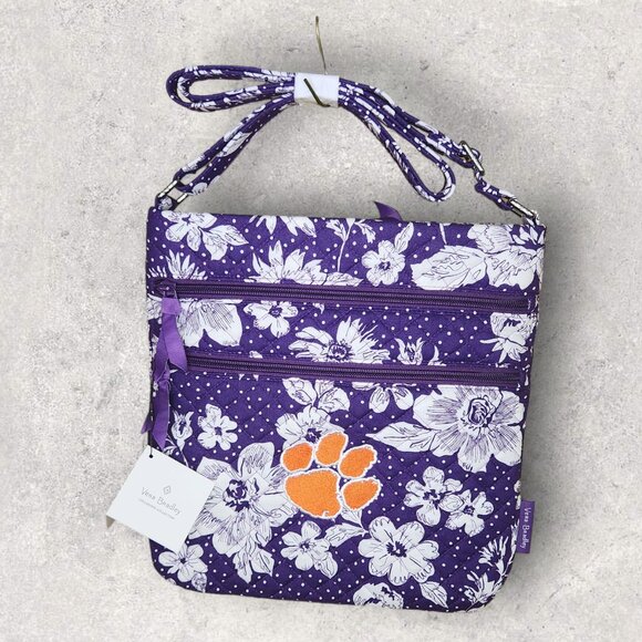 Vera Bradley Collegiate Crossbody - Clemson University - NWT - Purple - Picture 1 of 8